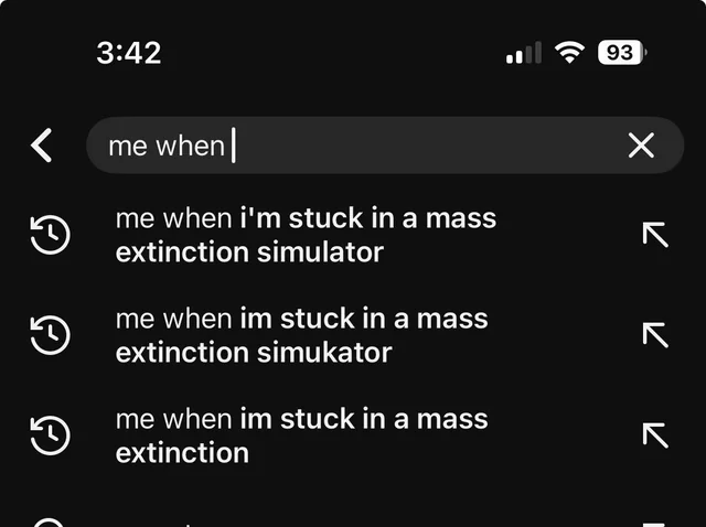 OK WE GET IT, YOUR STUCK IN A MASS EXTINCTION SIMULATOR #1 – Image