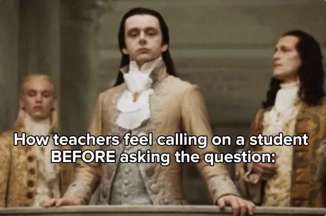 Like at least ask the question first to lemme think😭 – Image