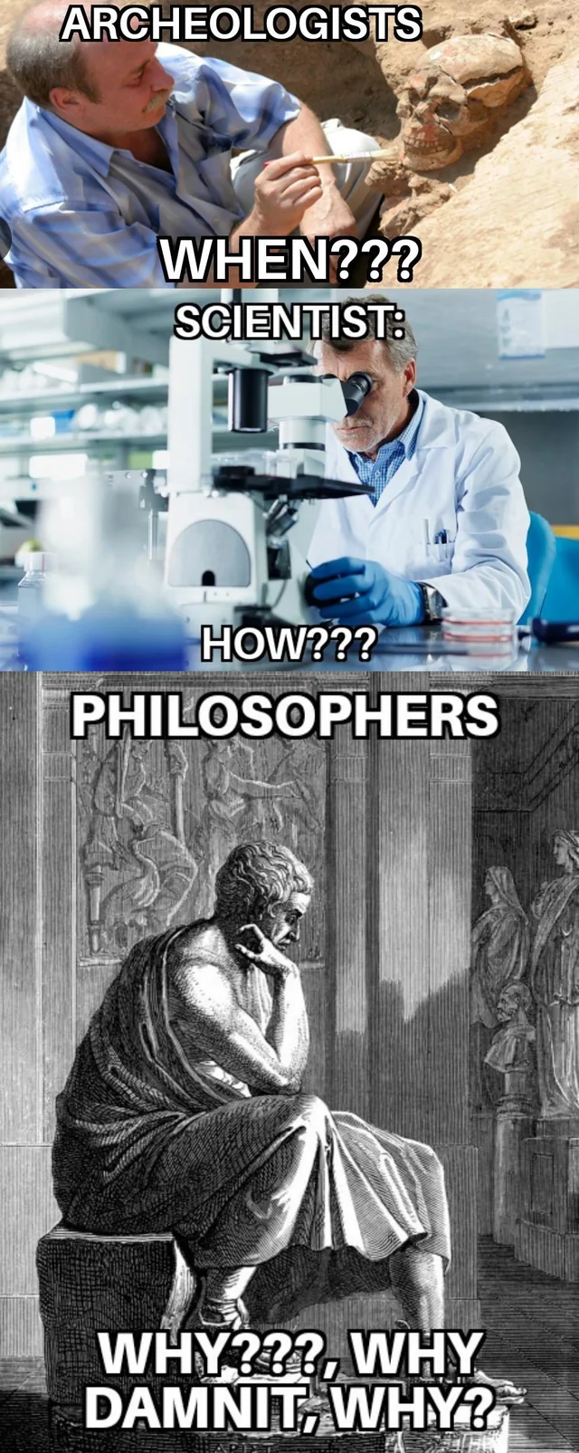When, how, why? The three enigmatic questions of the humankind #1 – Image