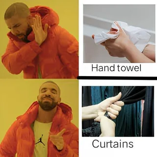 Me when I dry my hands (literally) – Image