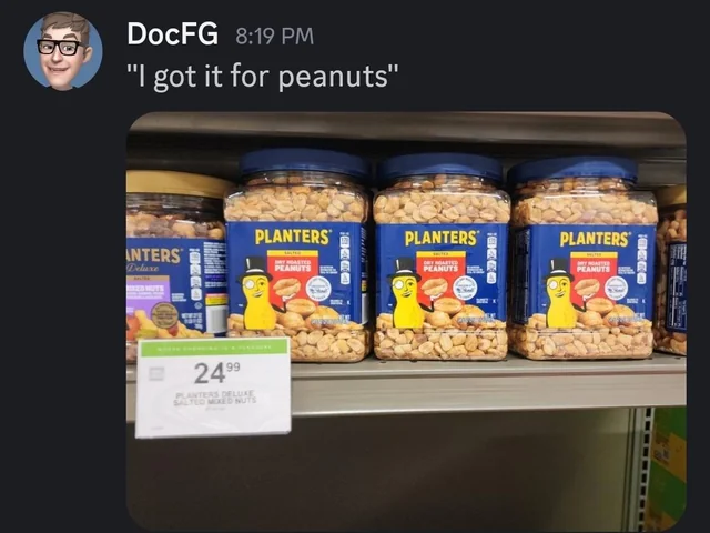 I got it for peanuts. – Image