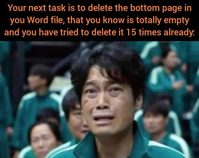 The page is empty. EMPTY. I used the ¶ symbol thingy and the page is EMPTY! #1 – Image