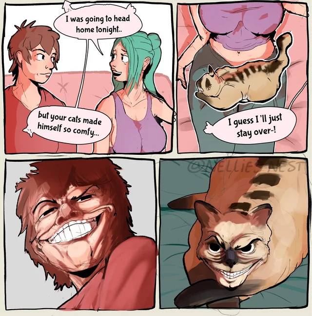 He's so comfy... – Image