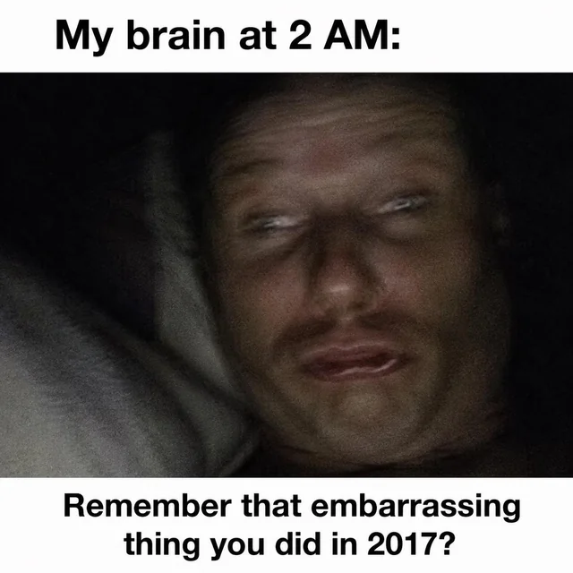 The unwanted highlight reel that plays on repeat every night. – Image