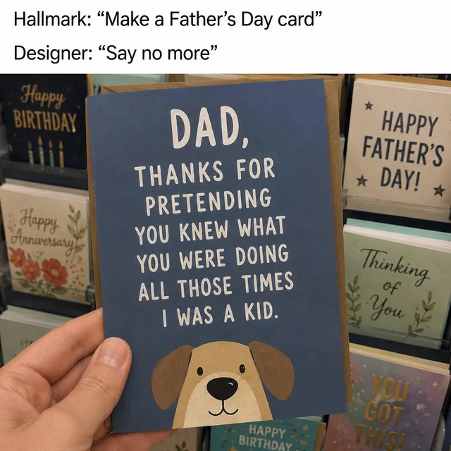 Finally, a card that truly understands the parenting struggle. – Image