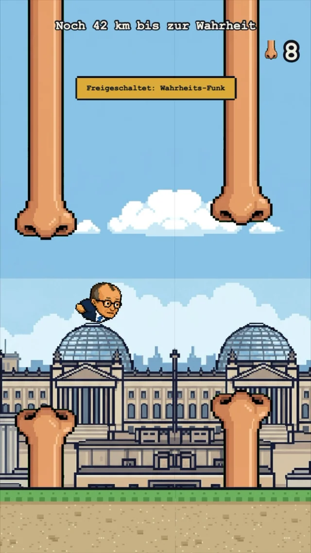 Ich habe Friedrich Merz in Flappy Bird nachgebaut (Hausdurchsuchung Speedrun) – Image