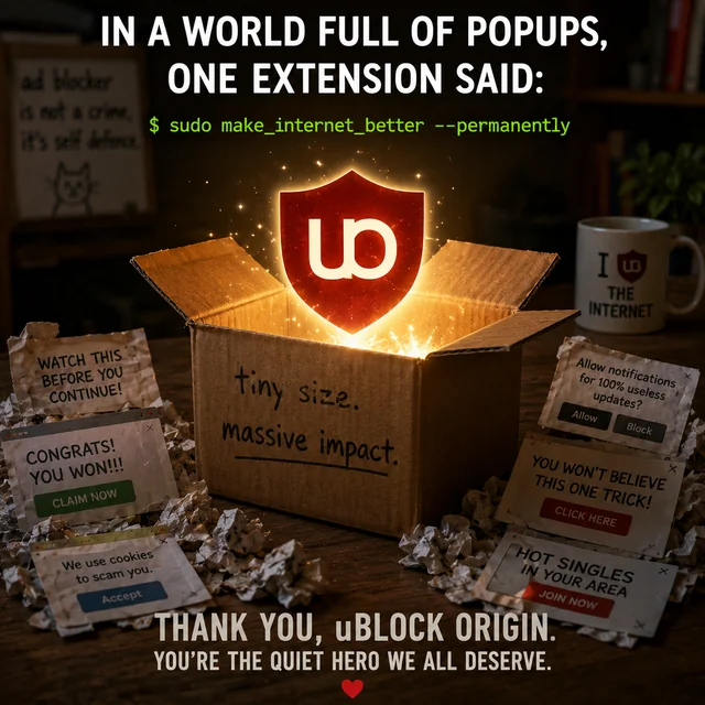 Whoever made uBlock Origin deserves a Nobel Prize. – Image