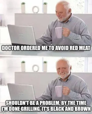 The grill fears him. – Image