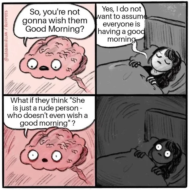 My overthinking brain contradicting itself #1 – Image