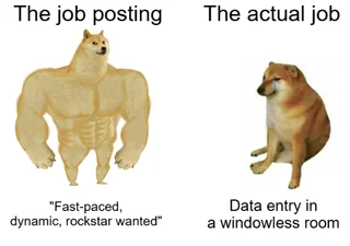 The LinkedIn listing vs. the Monday reality #1 – Image