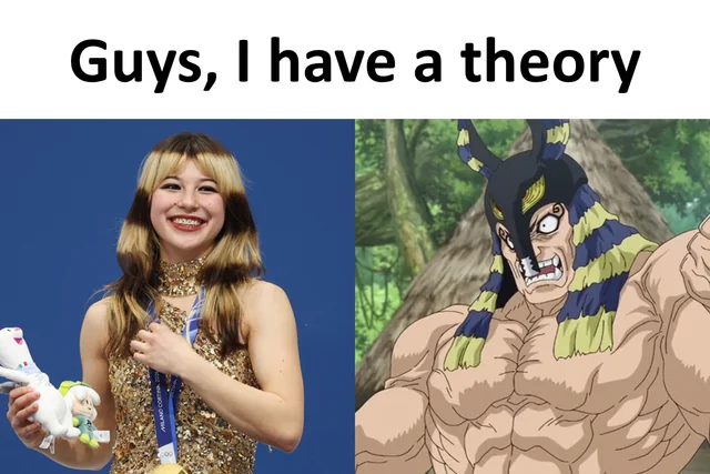 I noticed that Oarashi from Dr. Stone and Alysa Liu have similar hair – Image