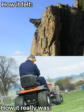 I barely survived mowing my ditch today... – Image