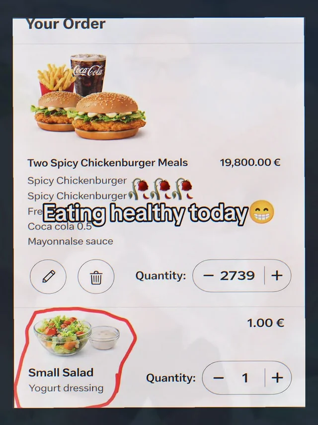 The salad should cancel everything else... right? #1 – Image