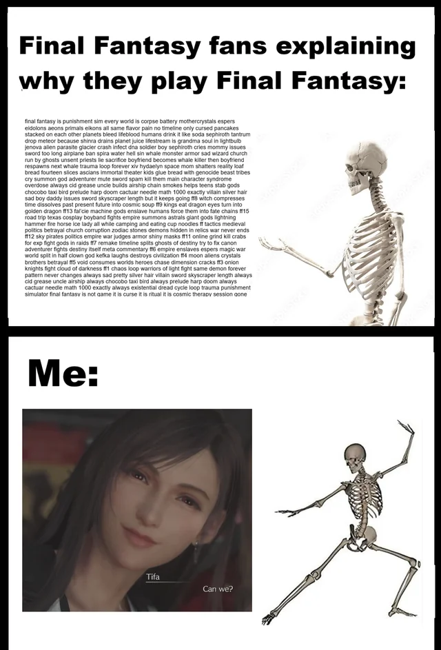Yeah bro I play Final Fantasy for the plot #1 – Image