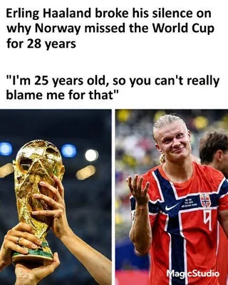 Can't blame Haaland for 28 years of failure 💀 – Image