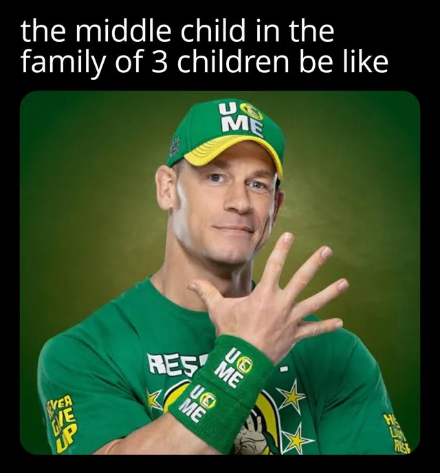 F's to all the middle children out there – Image