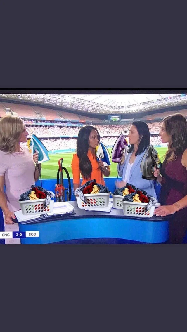 Every time I see a board female pundits at a Football match I see this – Image