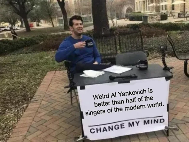 This is a vast understatement. Only other parody singers are at the same level. – Image