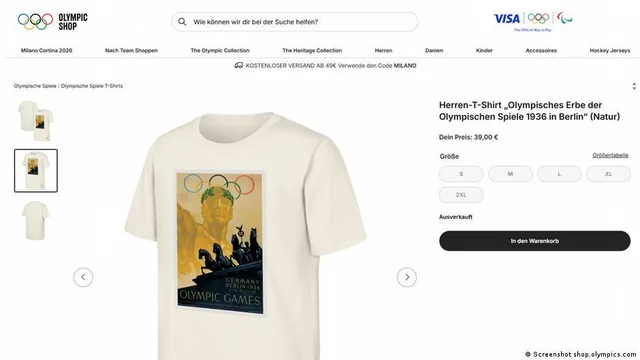 Olympics T-shirt marking 1936 Berlin Games raises eyebrows #1 – Image