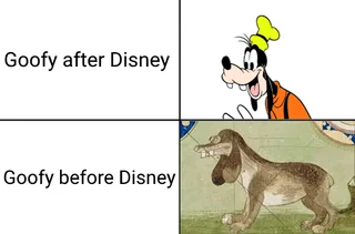Goofy after and before Disney – Image