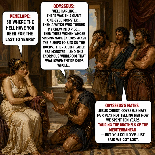 Odysseus went overboard with his cover story – Image